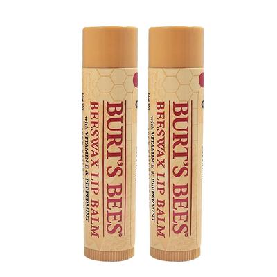 Burt's Bees Moisturizing Lip Balm, Beeswax, 4.25g, 2 Units