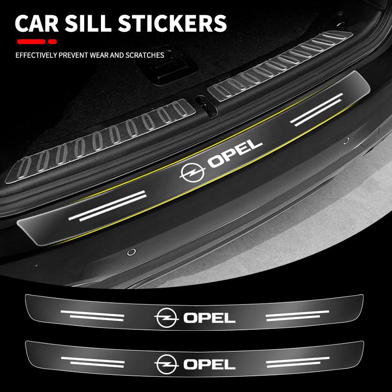 Transparent Car Rear Trunk Bumper Guard Stickers For Opel Corsa Astra Insignia Vectra Zafira Meriva Mokka Grandland Vivaro
