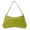 Women's zippered pocket interior bags sewing line continuous shoulder bags fashion