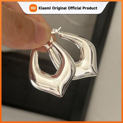 925 Sterling Silver Vintage Earrings For Women Trendy Simple Geometric Oval Earring Jewelry Prevent Allergy Party Accessories