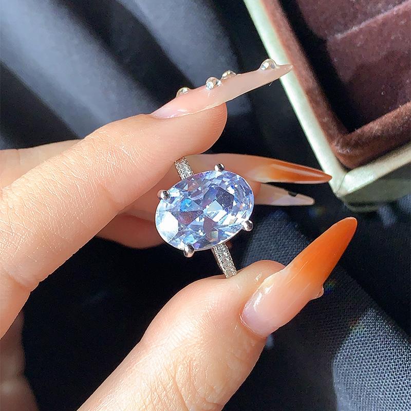 

медь Новое кольцо с четырьмя лапками, вставка из циркона цвета голубиного яйца, бриллиант, простое, с индивидуальностью, с ощущением зрелости, для вечеринки, дня рождения, свадьбы, подарок 10