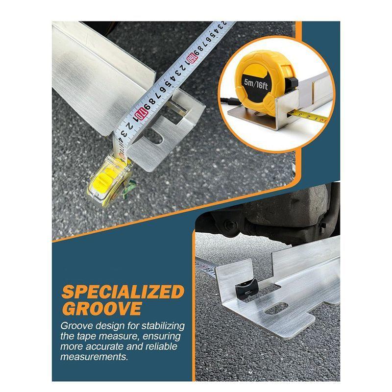 ABLZ-Car Truck Universal Heavy Duty Toe Alignment Tool Plates Stainless Wheel Alignment Tool Plate Accurate Measurements
