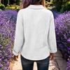 Women's Long Sleeve Knit Top Button Front Color Casual Loose Fit Blouse