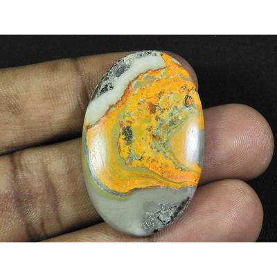 51Cts. Natural Bumble Bee Jasper Oval Cabochon Loose Gemstone 26X39X06 MM D-79