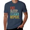 Eat sleep grey's repeat retro vintage T-Shirt korean fashion anime mens cotton t shirts