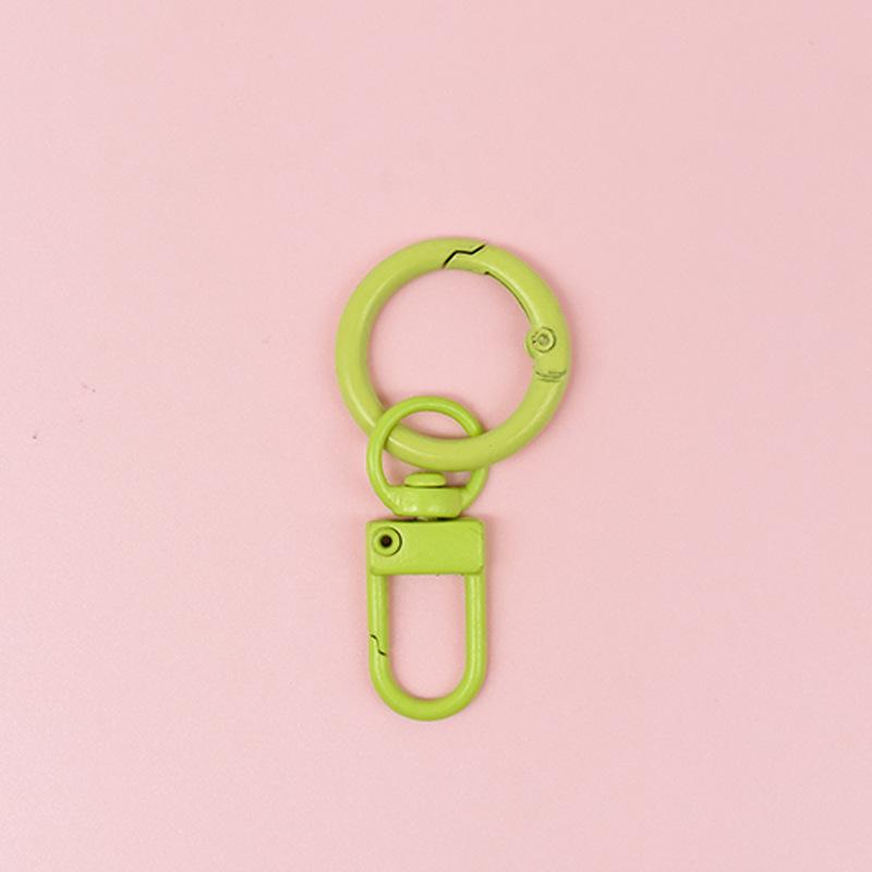 Colorful U-Shaped Metal Spring Buckle Keychain Accessory