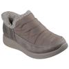 Skechers Slip-Ins Cozy Escape - Snowpuff Comfortable Durable Low-Top Casual Shoes Women Sneaker Gray Brown 168113-DKTP