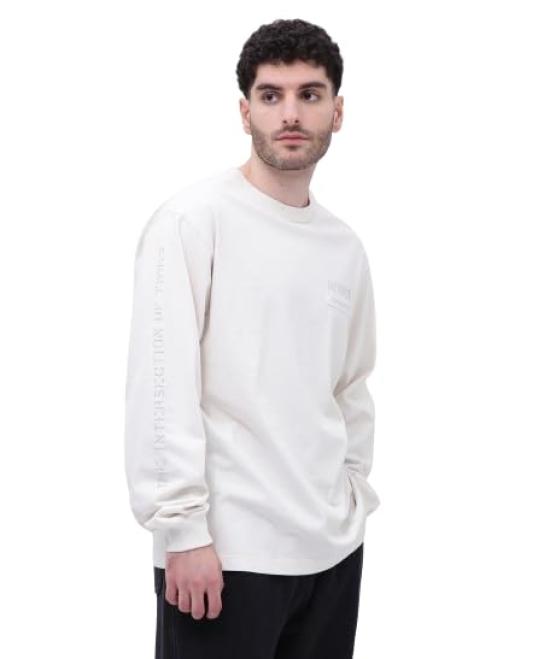 AVIREX CROSSOVER FADED WASH LONGSLEEVE T-SHIRT men s 2XL 033 off white 783-4230022