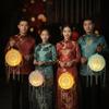 Pearl Bead-strand Flower Drumlamp LED Warm Glow Ancient Style Light  Crafting Activity