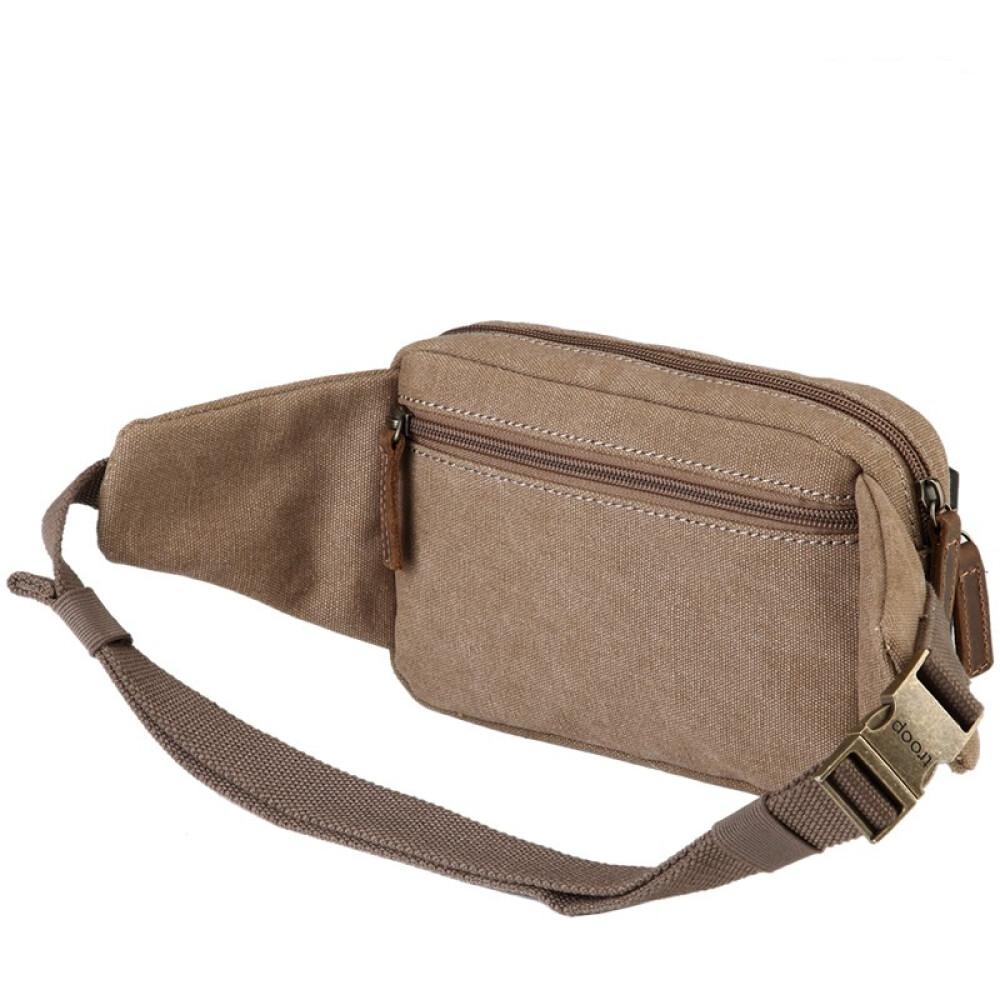 Многофункциональная парусиновая уличная большая вместительная спортивная нагрудная сумка — фото 4