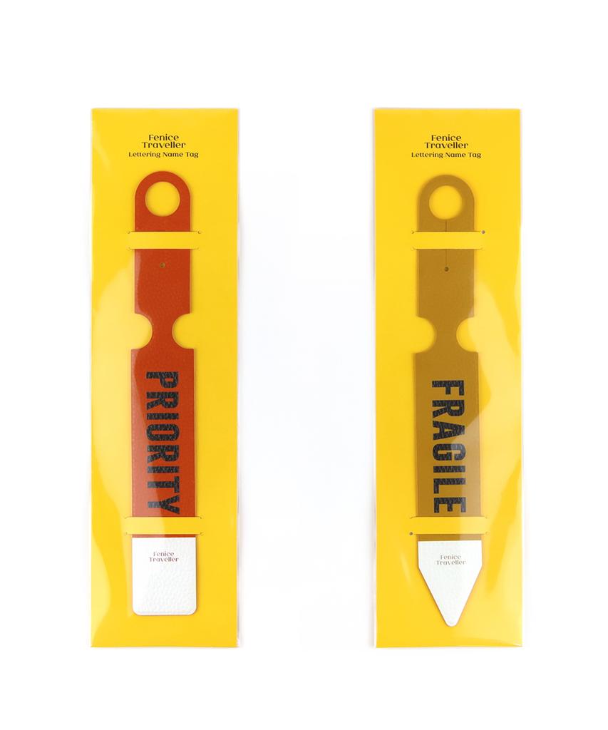 Fenice Lettering Name Tag Travel Luggage Tag 2 Colors