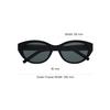 Saint Laurent Logo Decorated Oval Sunglasses Women Sunglasses Black 822276-Y9956-1000