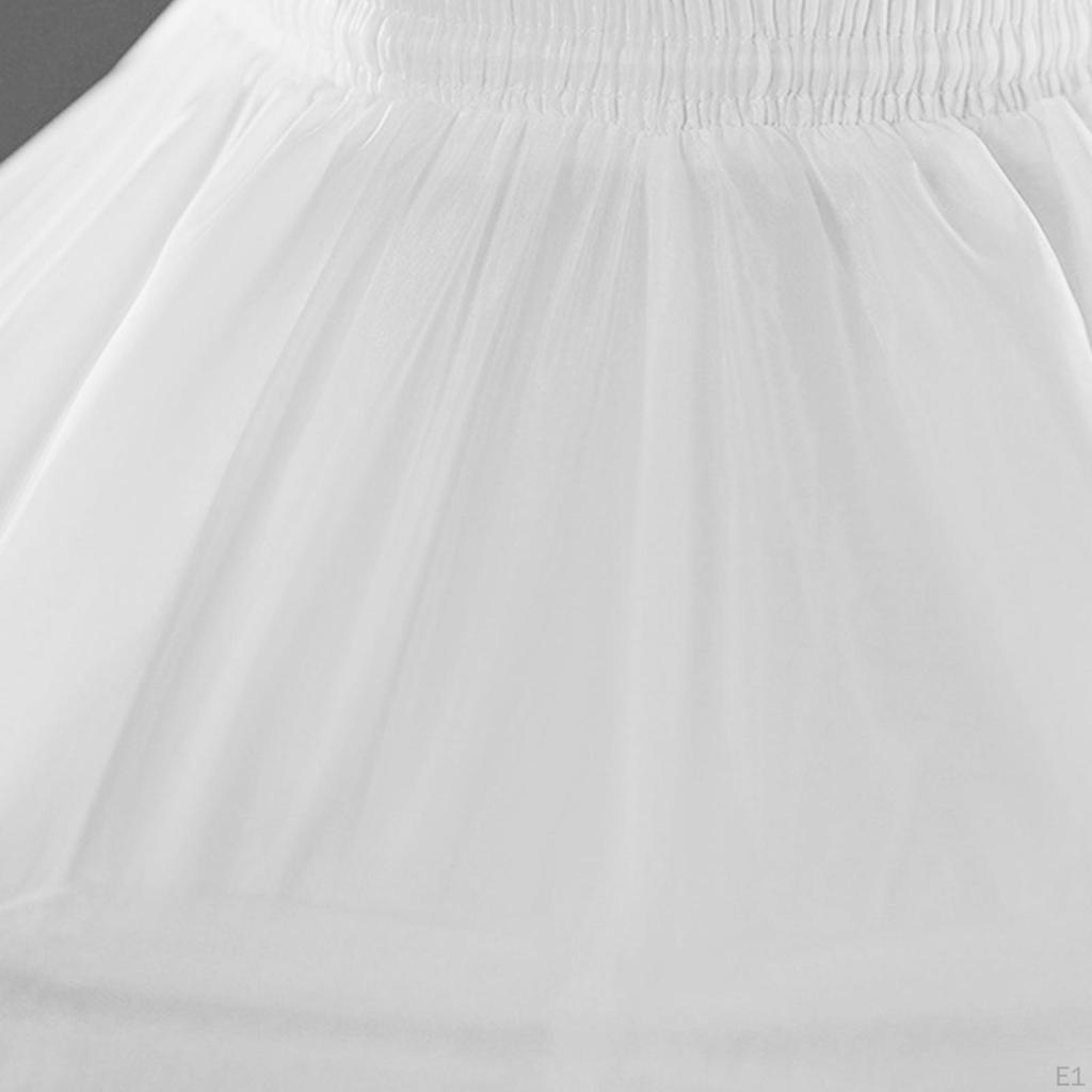 Wedding Dress Petticoat Underskirt with Hoops Long Skirt Crinoline for Evening