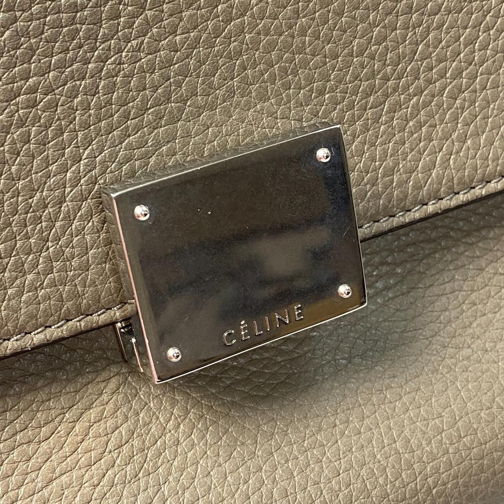 Used CELINEShoulder Bag Beige Leather Women