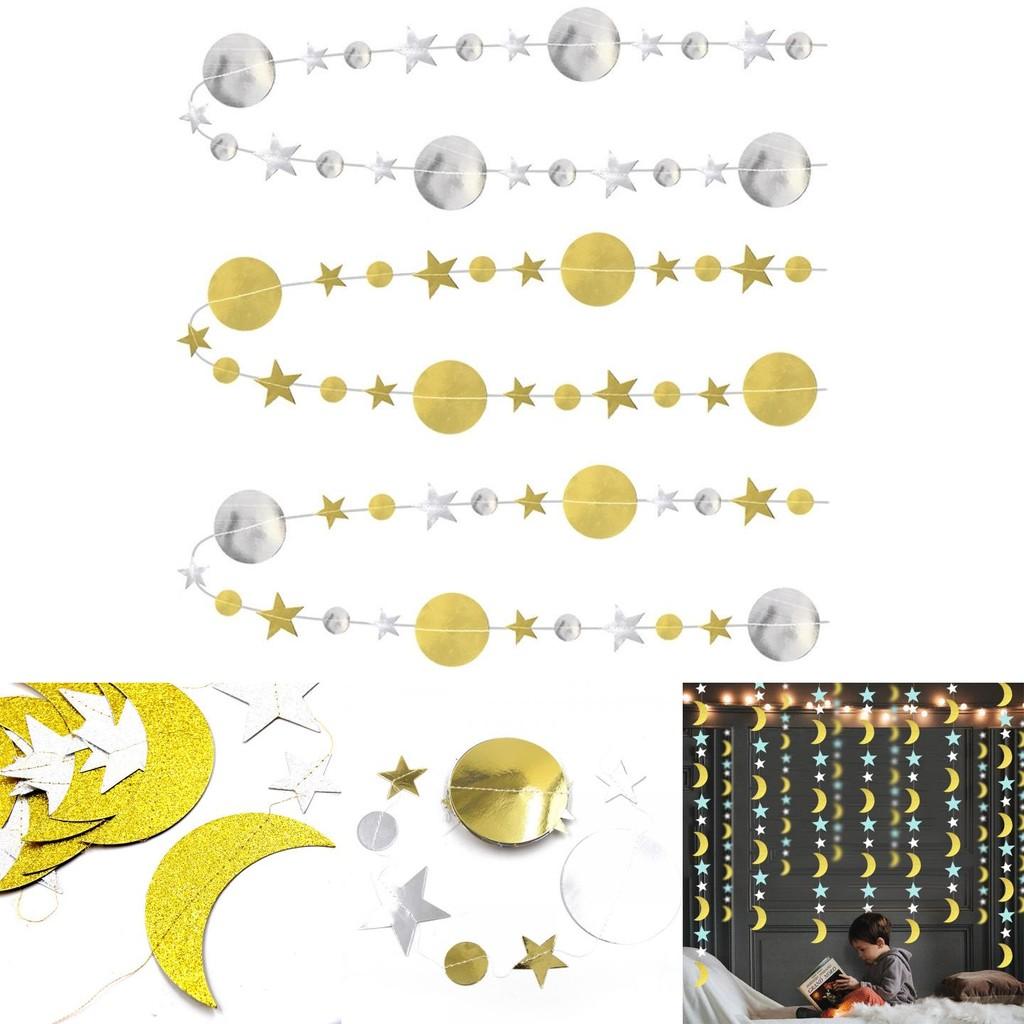 Eid Mubarak Mond- und Sternenbanner – Stilvolle Hängedekoration für Ramadan, Hochzeiten, Geburtstage und mehr!