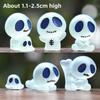 Miniature Resin Ghost Figurine With Glow Effect For Home Enthusiasts Decor