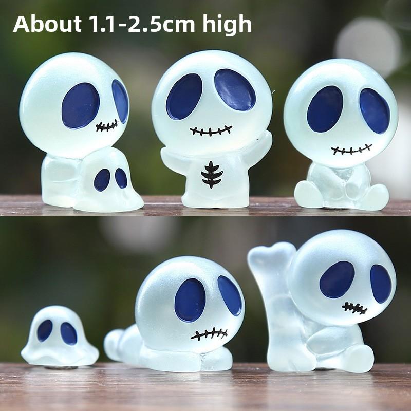 Miniature Resin Ghost Figurine With Glow Effect For Home Enthusiasts Decor