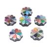 6 PCS Washable Ink Pad Petal Shape 8 Metal Colors Strong Coverage DIY Washable Ink Pads for Rubber