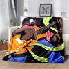 Paris Cubist Abstract Eiffel Tower Guitar Woman Figure Print Soft Flannel Throw Blanket Warm Sofa Couch Bed Home Decor Cover For Travel Art Lovers