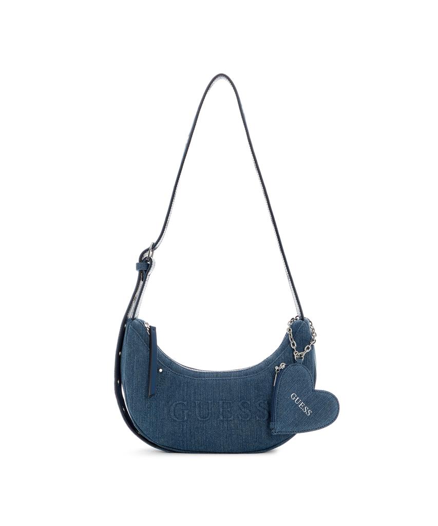 Guess Sasha_Sasha Heart Keyring Denim Crescent Bag Hq2A3A57