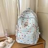 Dot Print Backpack Junior High School Student Lightweight Schoolbag Girl's Large Capacity Backpack