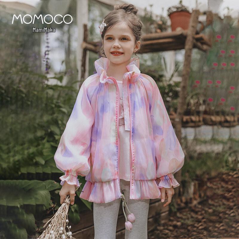 Девочковая куртка MOMOCO 2025 Осень с полным принтом 110