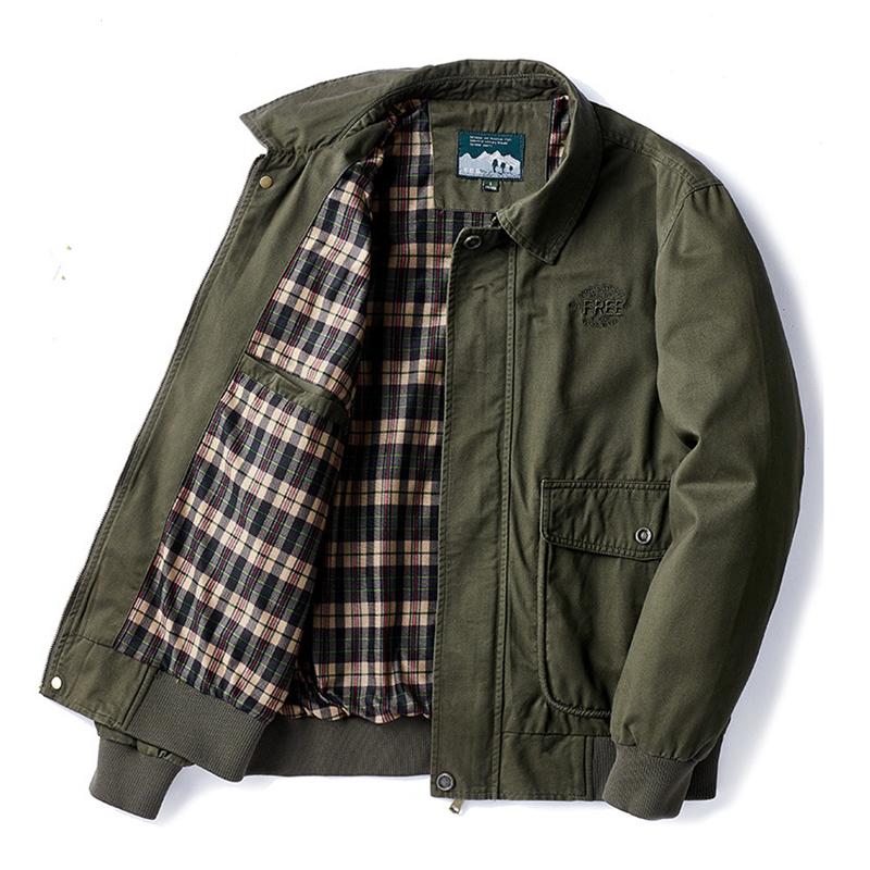 

Autumn Men s Bomber Jackets Casual Male Tactical Military Windbreaker Jacket Man Outwear Slim Fit Business Coats Clothing M зелёный