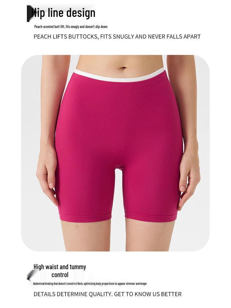 Damen Color-Block Yoga-Set: Dreiviertelhosen & BH mit dünnen Trägern