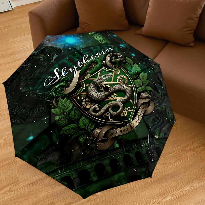 1PC Warner Slytherin Snake Automatic Open/Close Umbrella with Windproof, 17-Rib Sturdy Canopy, Durable Ribs1234A