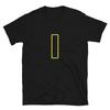 Letter I Yellow Bold Font Simple Black T-Shirt