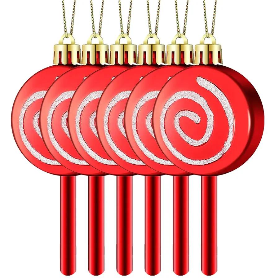6-24 Stuks Kerst Lolly Snoepstok Ornamenten Kerstboom Hangende Ballen Feestdecoraties Cadeau As Shown