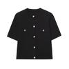 Summer New Product Women's Clothes Classic Style round Neck Short Sleeve Minimalist Fashion All-Match Short Knitting Outwear 1822022