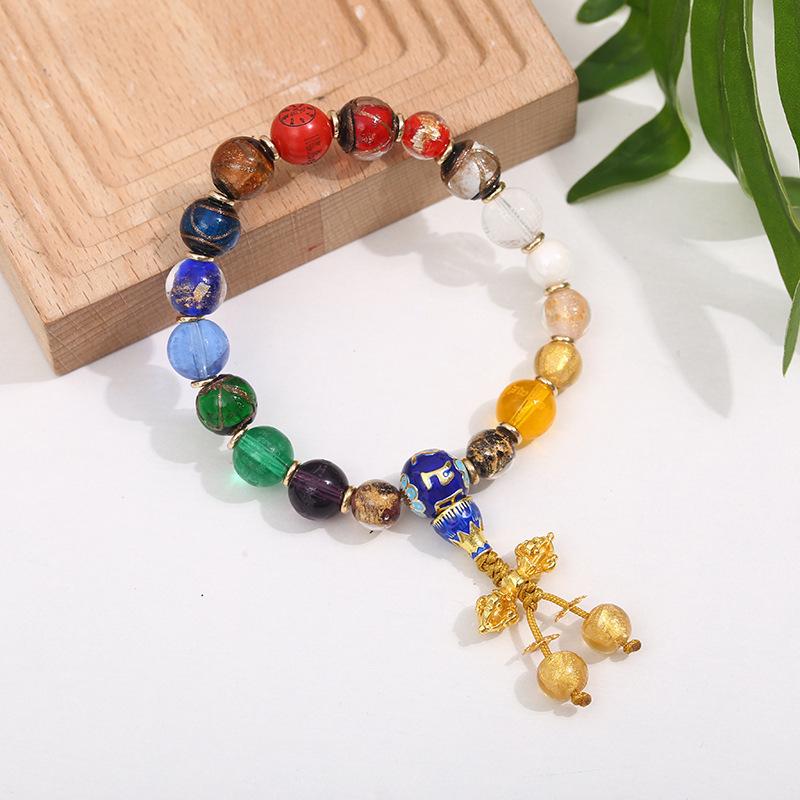 Eighteen-Seed Glazed Incense Bracelet: Multi-Treasure Single Circle with Ash Glaze