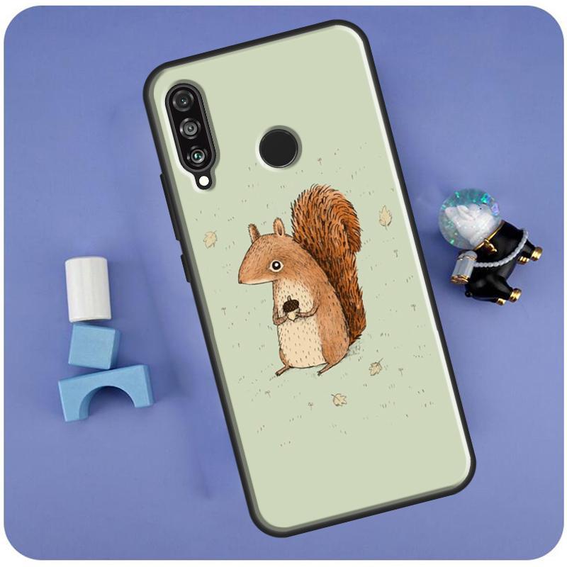 Cartoon Animal Squirrel For Huawei Nova Y60 Y61 Y70 Y72 Y73 Y90 Y91 12i 11i 3i 7i 8i 9 10 SE P20 P40 P30 Lite Case