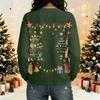 Women's Fashion Long Sleeve Christmas Print Cardigan Coat for Holiday Winter