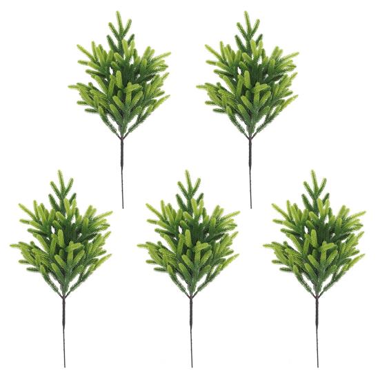 Umělé borové větve Realistické stonky borovice norfolkské Faux zelené listoví Větvičky borového jehličí pro DIY vánoční věnce Váza Vnitřní Venkovní dekorace