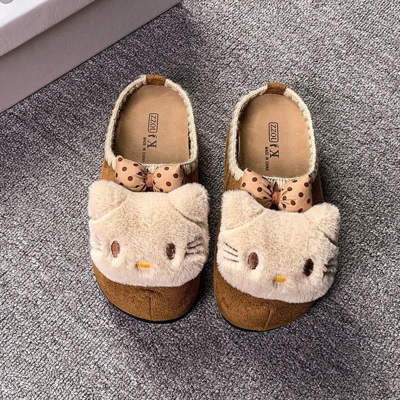 Summer three-dimensional versatile bag head cat cute cartoon casual slippers women's wind wear casual bag head drag