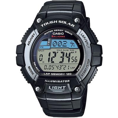 W-S220-1AJH [Standard Watch] Round Watch Black Resin Digital