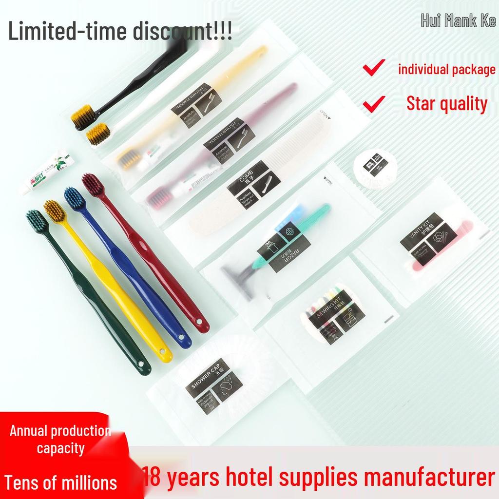 Deluxe Disposable Toiletry Set: Includes Toothbrush, Toothpaste, and Comb for Hotel, B&B, or Guest Use
