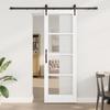 vidaXL Sliding Door Set with White Hardware 73.5x211 Cm Solid Pine Wood 3332382