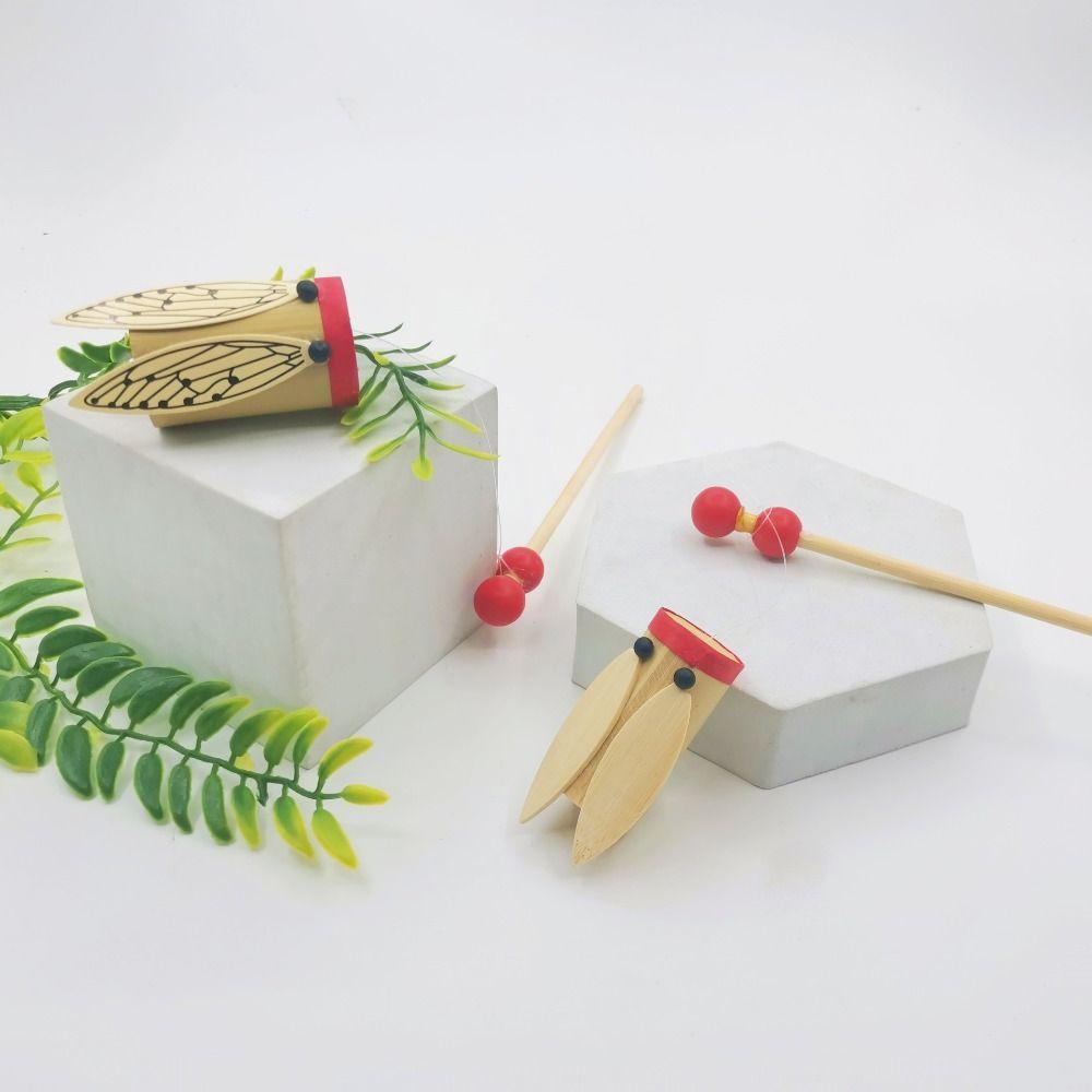 Shake Activated Cicada Noisemaker Cicada Shaped Bamboo Cicada Toy Kindergarten Activities