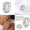 Rings For Women 925 Silver Color Zircon Winding Romantic Ring Finger Beaded Luxury Jewelry Original Engagement Wedding Gift