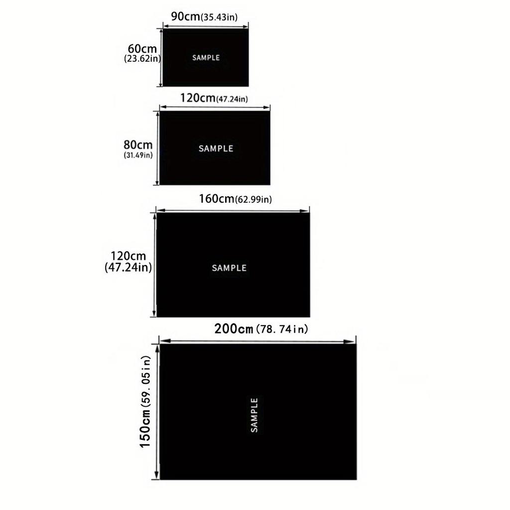 1pc Polyester Cat Themed Square Carpet Chair Mat, , Celebratory Feline Design, Ideal for Living Room or Bedroom Warmth