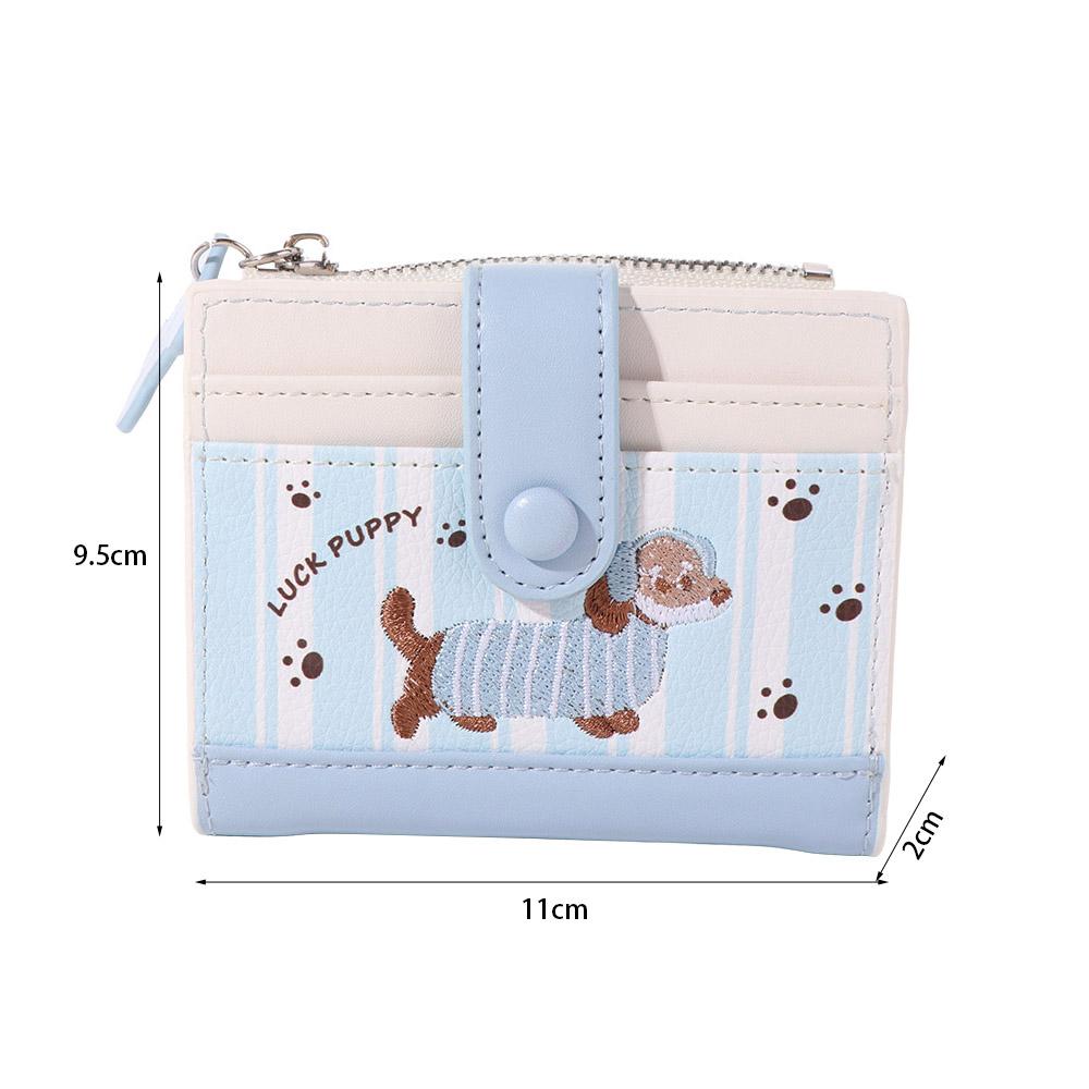 Zipper Cartoon Pu Wallet Dopamine Color Small Item Bag  Female/Girls
