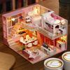 Caixa de Brinquedos DIY Teatro Modelo Menina Casa Casa de Bonecas Miniatura Presente