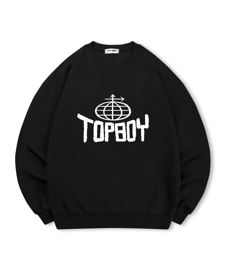 TOPBOY [Non-Fleece Or Fleece] Aeroglobe Printed Sweatshirt (Type A)
