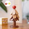Heat Resistant Christmas Tree Potholder Set Anti Scald Foldable Table Mats Wooden Trivets  Home