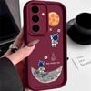 Soft Case For Samsung Galaxy S24 FE S25 Edge S22 S23 Ultra A56 A36 A26 A55 A16 A15 A35 A25 A14 A54 Cute Astronaut Phone Cover