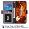 For iPhone 17 Case Jean Cloth Texture PU Leather Wallet Phone Cover with Rotating Card Slots