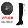 New autumn and winter knee boots women's long boots small long boots thick heel high heel pointed suede thin boots